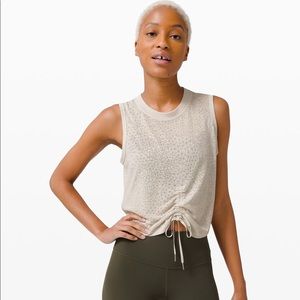 lululemon athletica cinch me up front tank *veil khaki